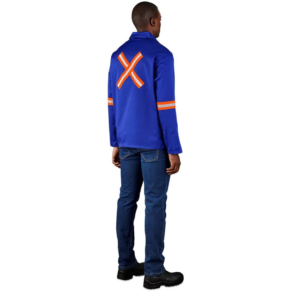 Site Premium Polycotton Jacket - Reflective Arms & Back - Orange Tape 2