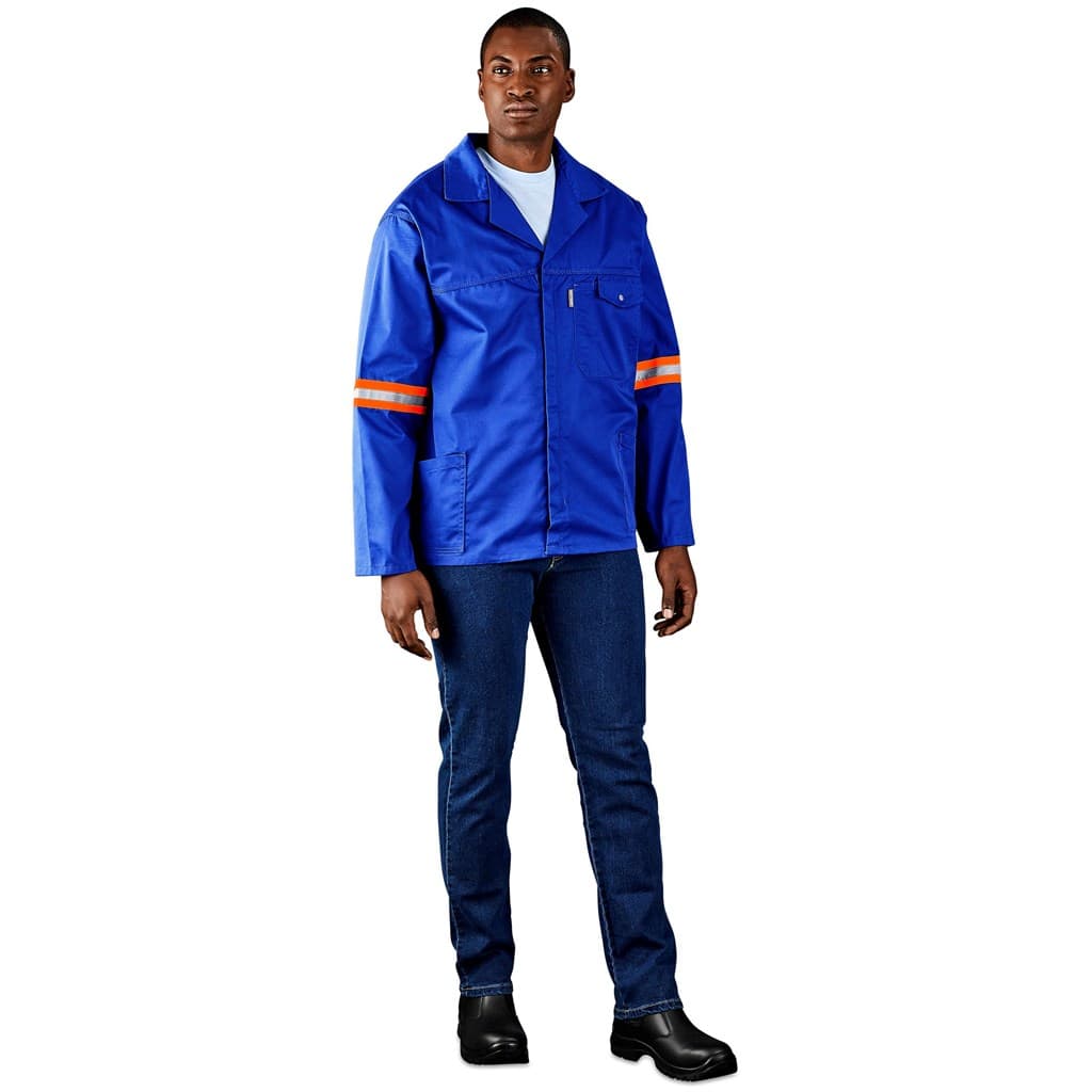 Site Premium Polycotton Jacket - Reflective Arms & Back - Orange Tape 3