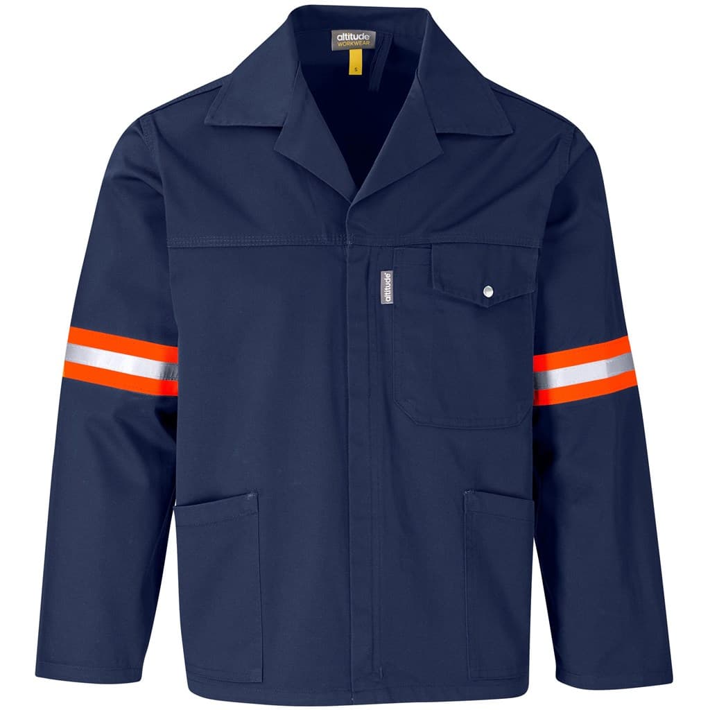 Site Premium Polycotton Jacket - Reflective Arms & Back - Orange Tape 6