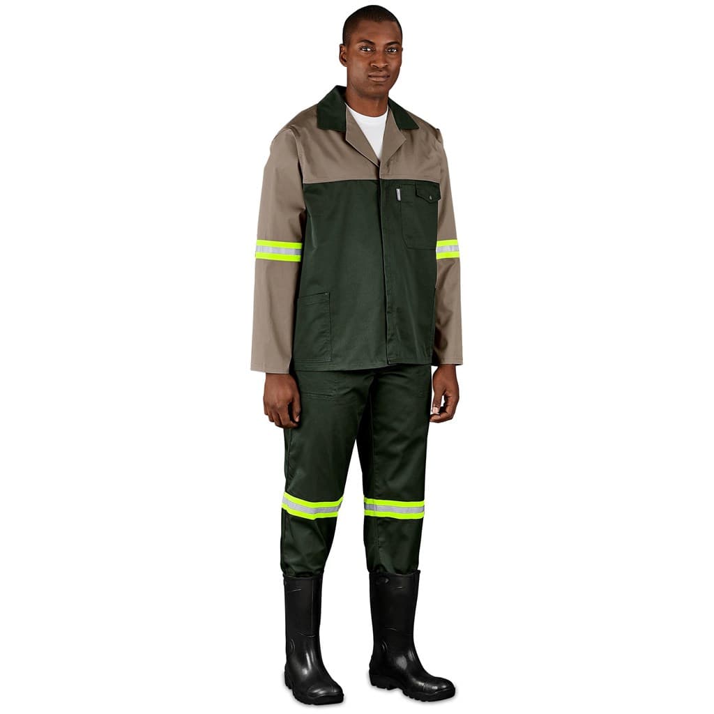 Site Premium Two-Tone Polycotton Jacket - Reflective Arms - Yellow Tape 2