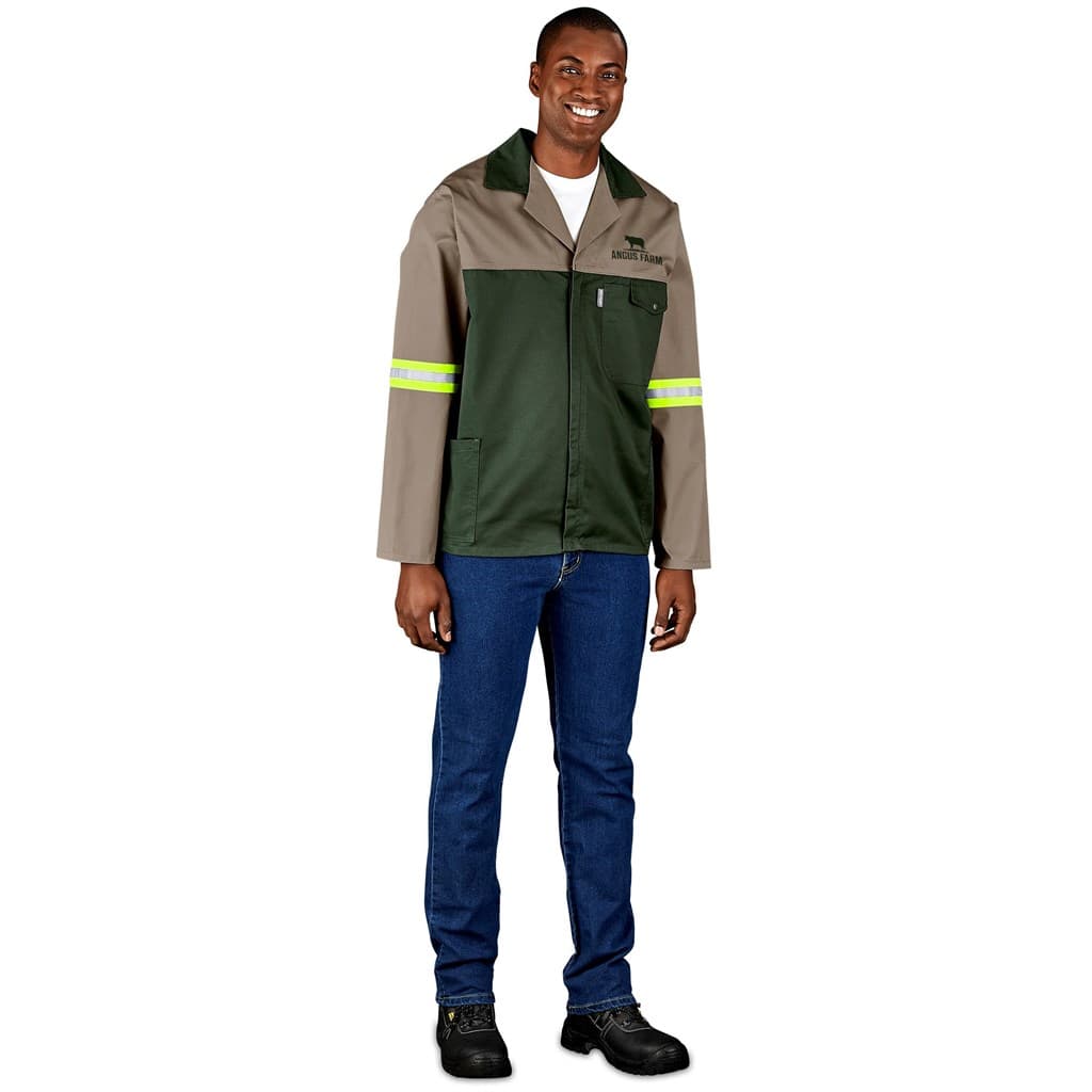 Site Premium Two-Tone Polycotton Jacket - Reflective Arms - Yellow Tape 6