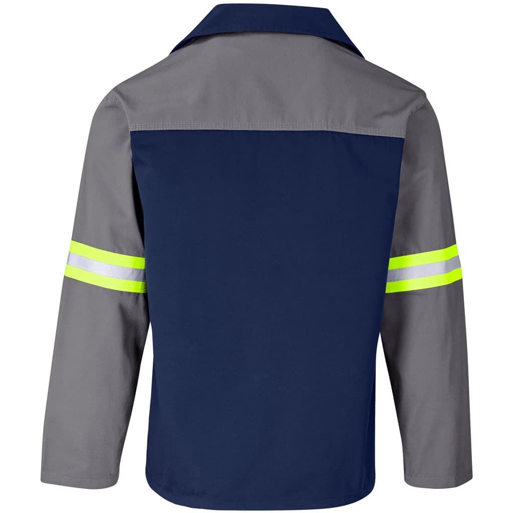 Site Premium Two-Tone Polycotton Jacket - Reflective Arms - Yellow Tape 16