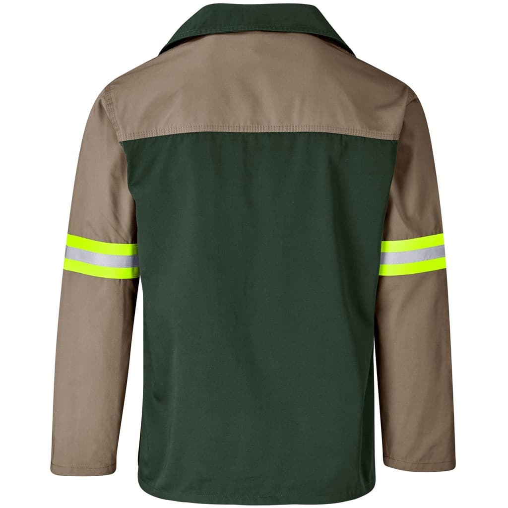 Site Premium Two-Tone Polycotton Jacket - Reflective Arms - Yellow Tape 18
