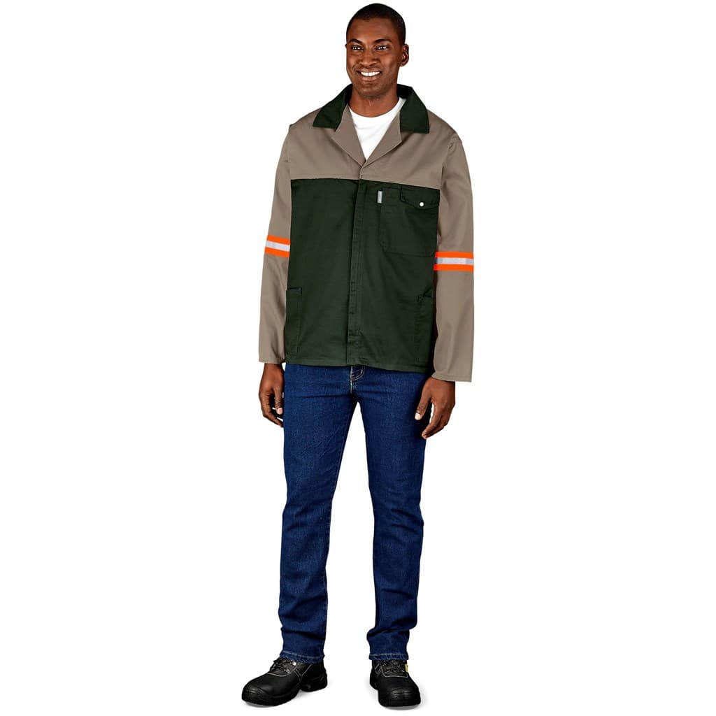 Site Premium Two-Tone Polycotton Jacket - Reflective Arms - Orange Tape 6