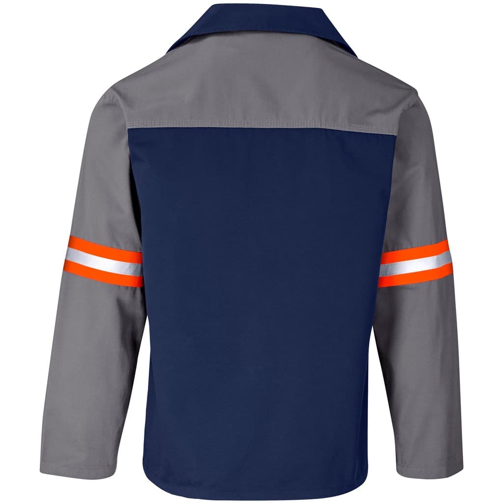 Site Premium Two-Tone Polycotton Jacket - Reflective Arms - Orange Tape 11
