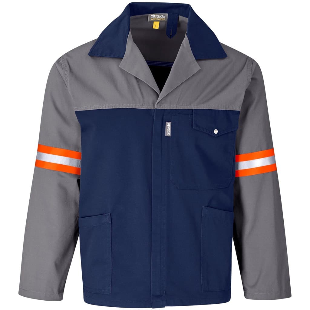 Site Premium Two-Tone Polycotton Jacket - Reflective Arms - Orange Tape 10