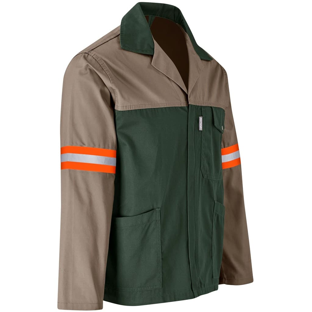 Site Premium Two-Tone Polycotton Jacket - Reflective Arms - Orange Tape 14