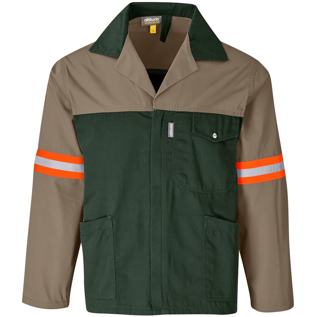 Site Premium Two-Tone Polycotton Jacket - Reflective Arms - Orange Tape 13