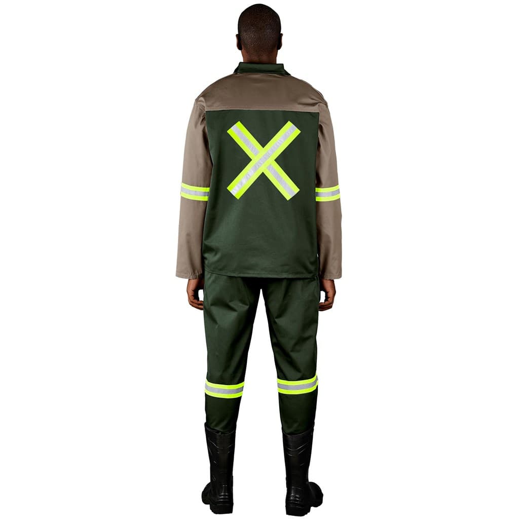 Site Premium Two-Tone Polycotton Jacket - Reflective Arms & Back - Yellow Tape 4
