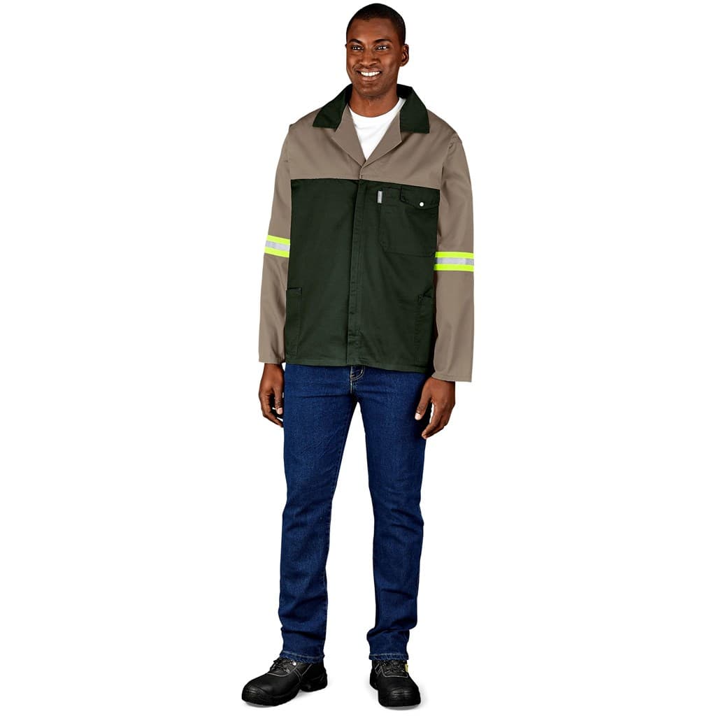 Site Premium Two-Tone Polycotton Jacket - Reflective Arms & Back - Yellow Tape 10
