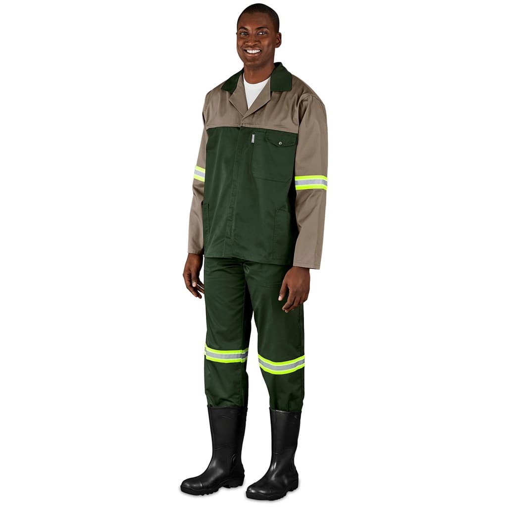 Site Premium Two-Tone Polycotton Jacket - Reflective Arms & Back - Yellow Tape 3