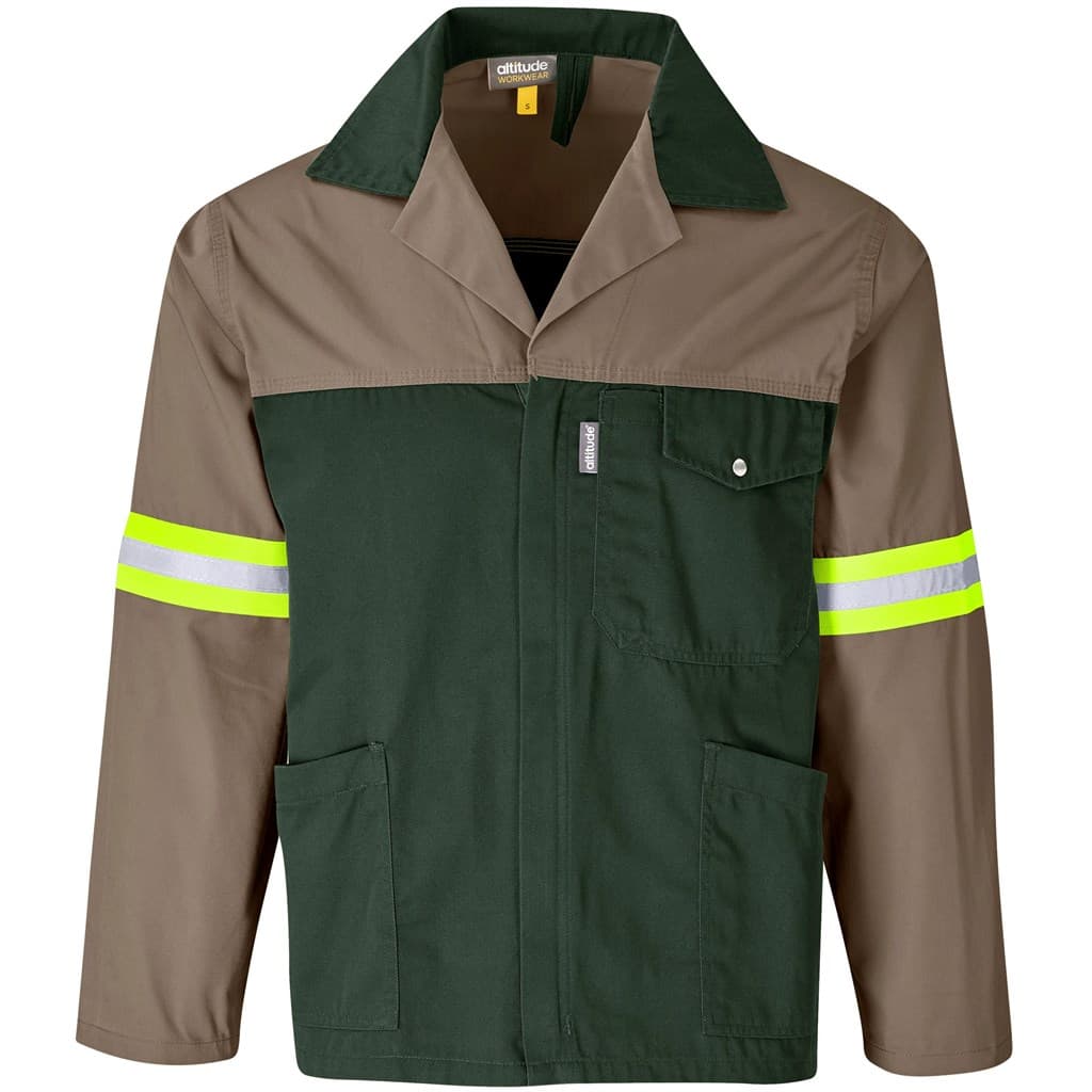 Site Premium Two-Tone Polycotton Jacket - Reflective Arms & Back - Yellow Tape 15
