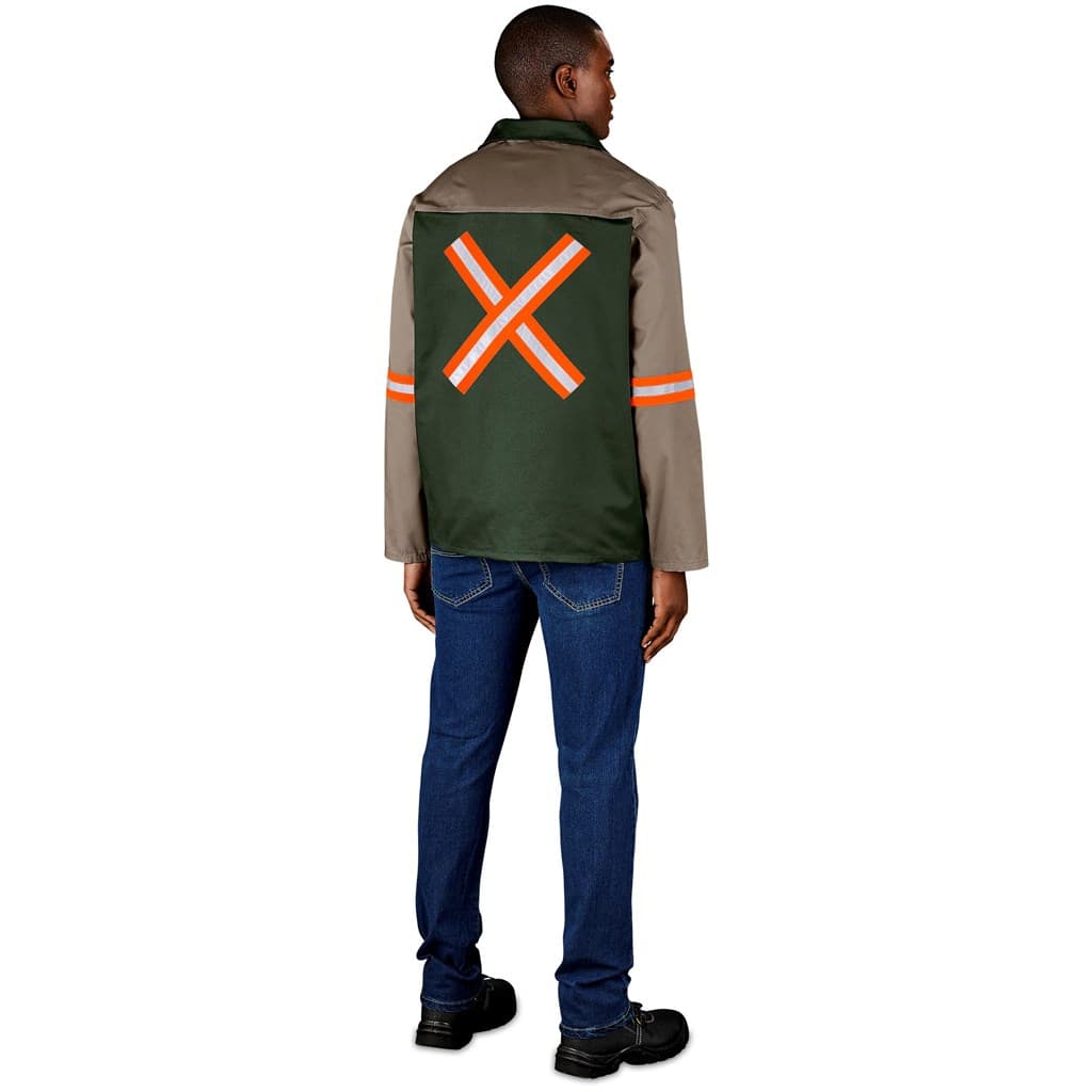 Site Premium Two-Tone Polycotton Jacket - Reflective Arms & Back - Orange Tape 7
