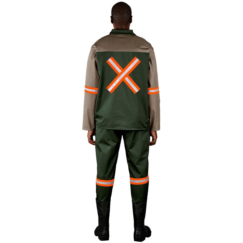 Site Premium Two-Tone Polycotton Jacket - Reflective Arms & Back - Orange Tape 3