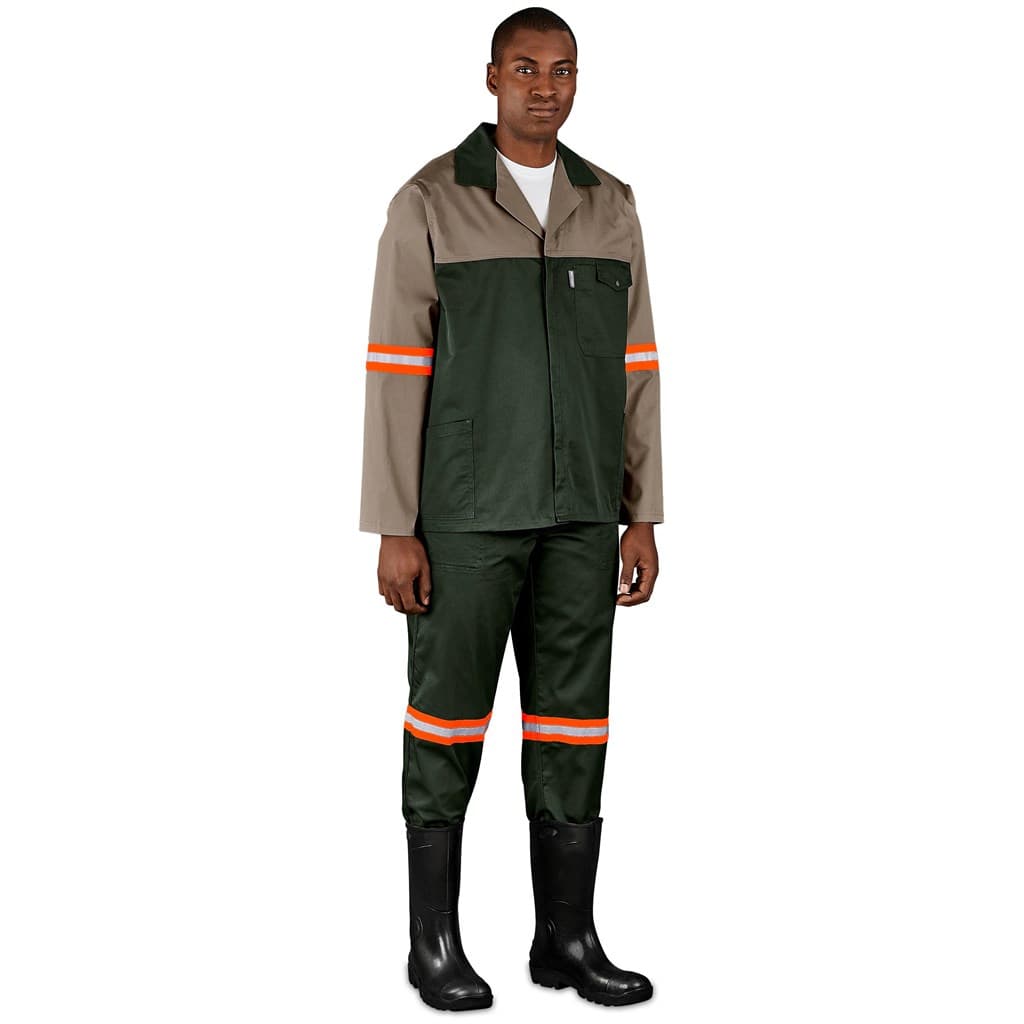 Site Premium Two-Tone Polycotton Jacket - Reflective Arms & Back - Orange Tape 6