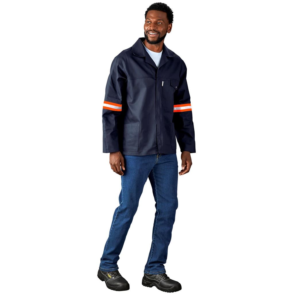 Artisan Premium 100% Cotton Jacket - Reflective Arms - Orange Tape 13