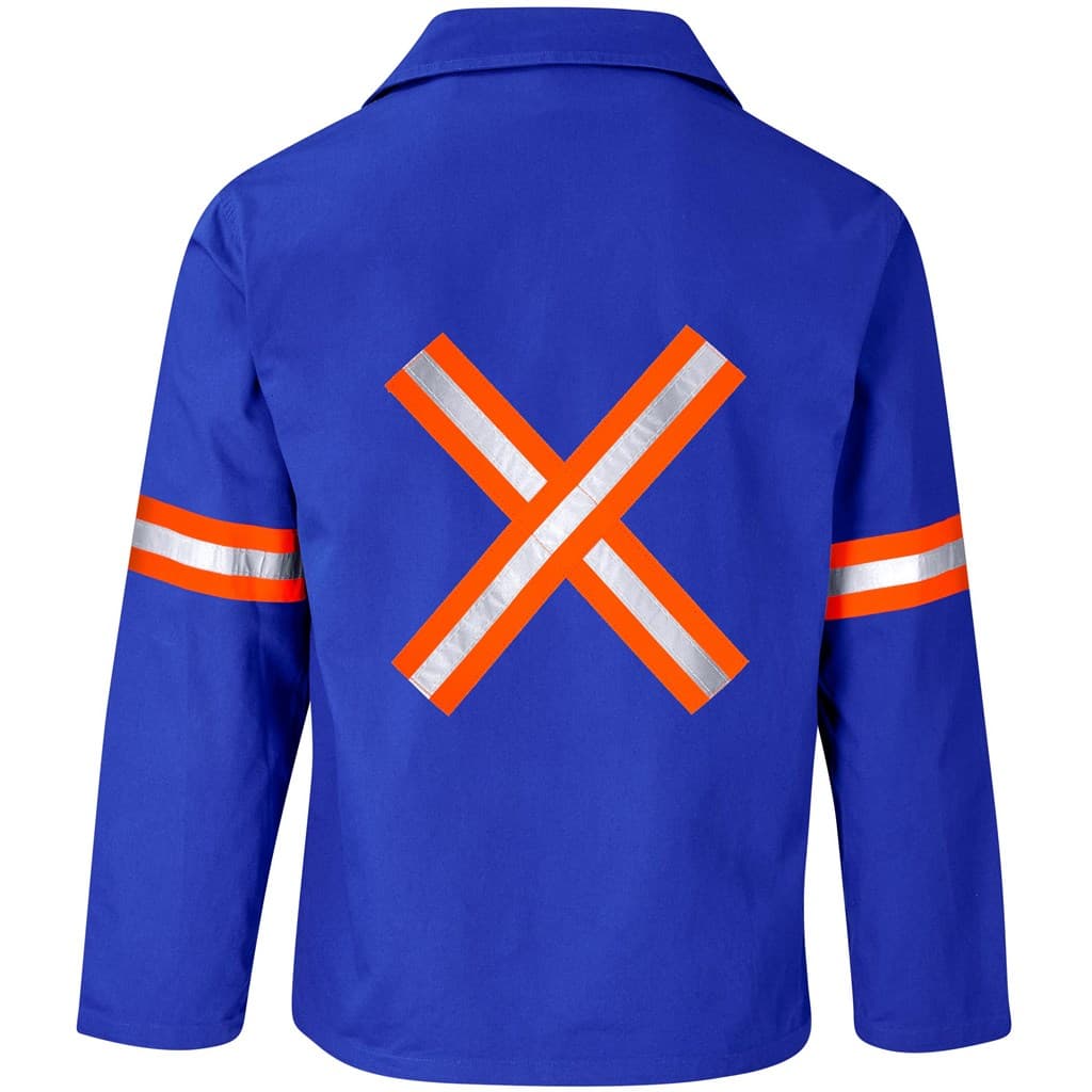 Artisan Premium 100% Cotton Jacket - Reflective Arms & Back - Orange Tape 18