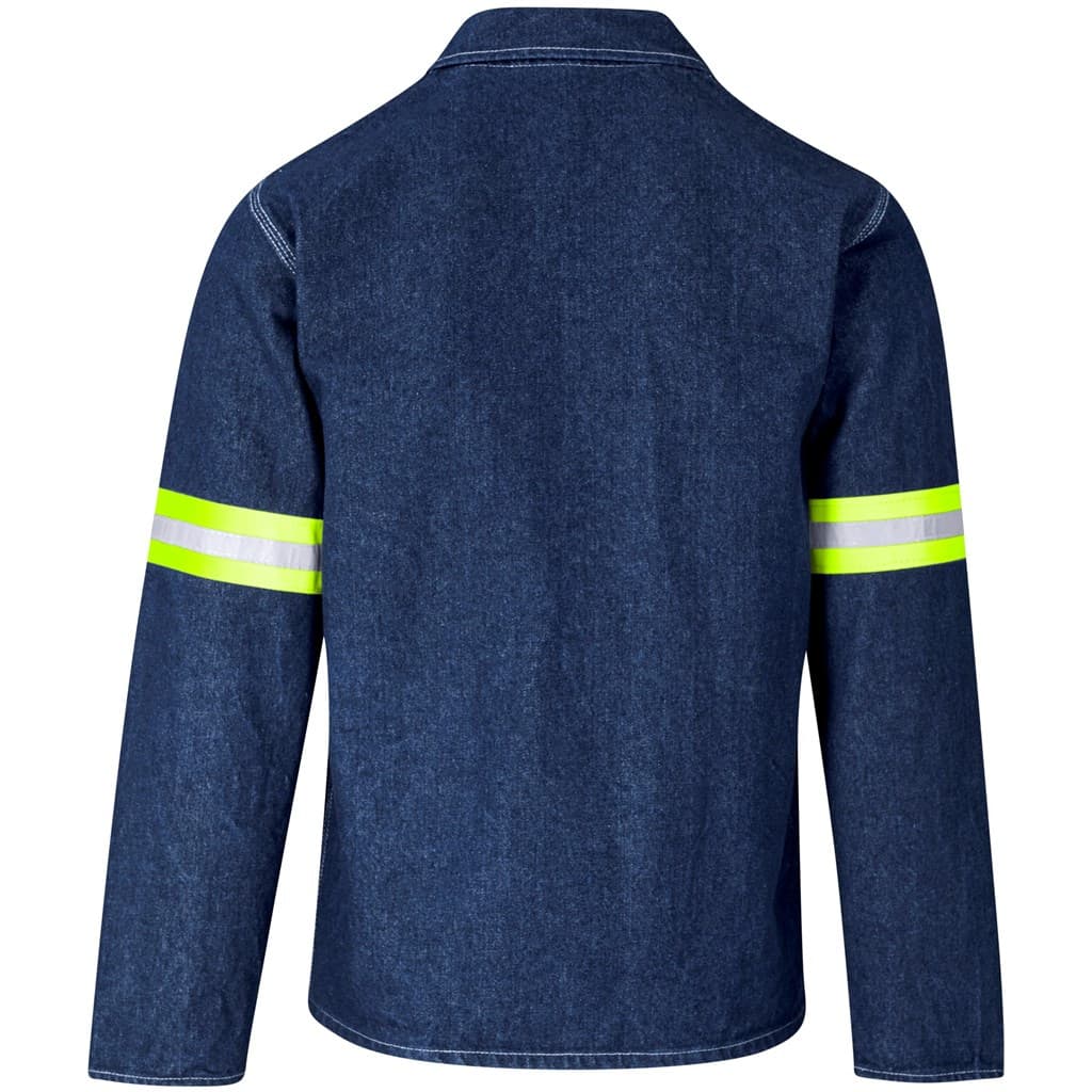 Cast Premium 100% Cotton Denim Jacket - Reflective Arms - Yellow Tape 13