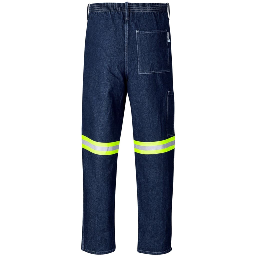 Cast Premium 100% Cotton Denim Pants - Reflective Legs - Yellow Tape 7