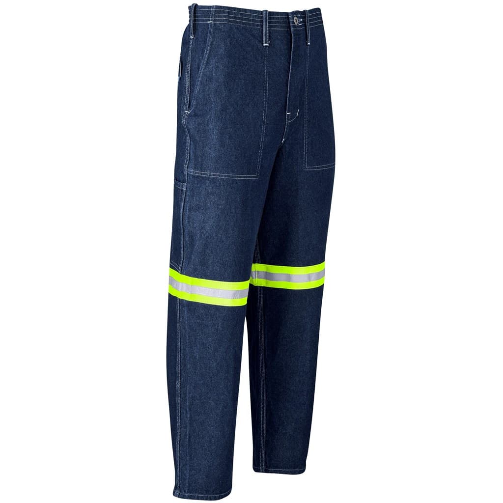 Cast Premium 100% Cotton Denim Pants - Reflective Legs - Yellow Tape 8