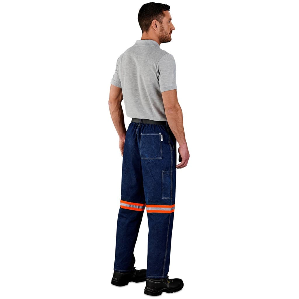 Cast Premium 100% Cotton Denim Pants - Reflective Legs - Orange Tape 3
