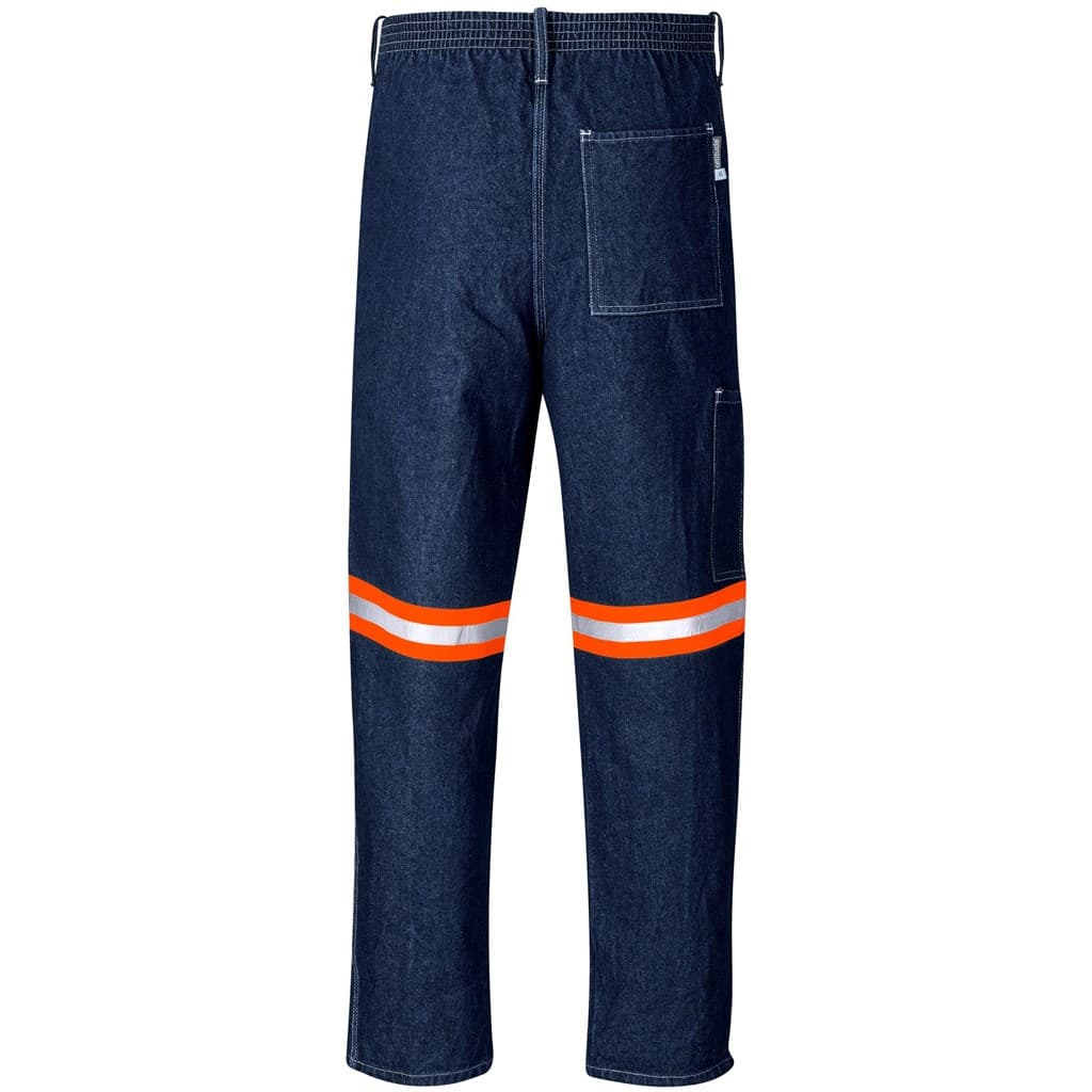 Cast Premium 100% Cotton Denim Pants - Reflective Legs - Orange Tape 10