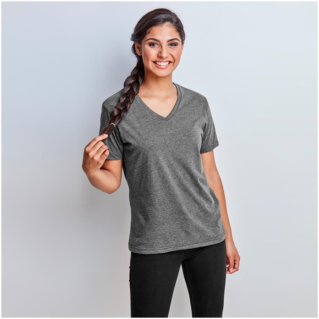 Ladies Michigan Melange V-Neck T-Shirt 1