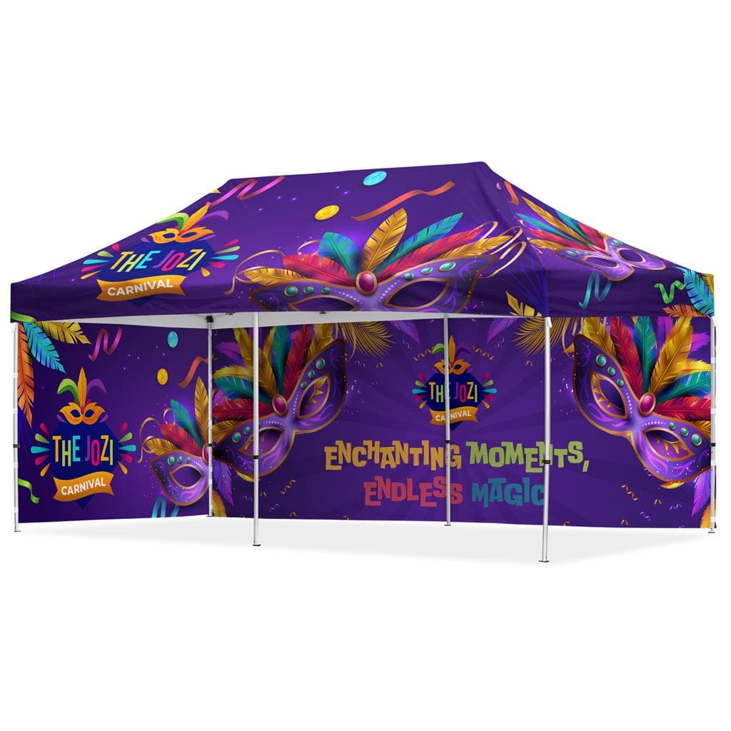 Coated Steel Sublimated Gazebo 6m x 3m - 1 Long Full- Wall Skin - 1 Short Full-Wall Skin 1