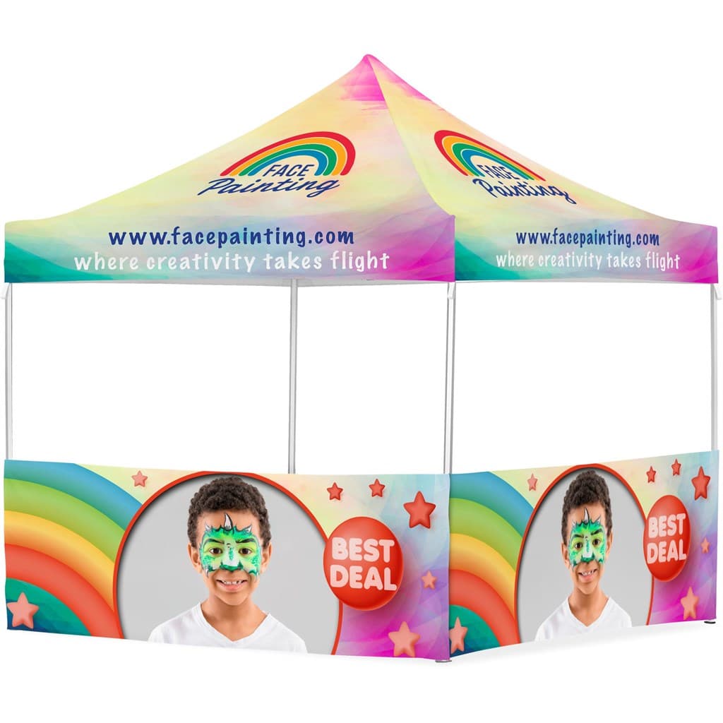 Coated Steel Sublimated Gazebo 3m x 3m - 2 Half-Wall Skins 2
