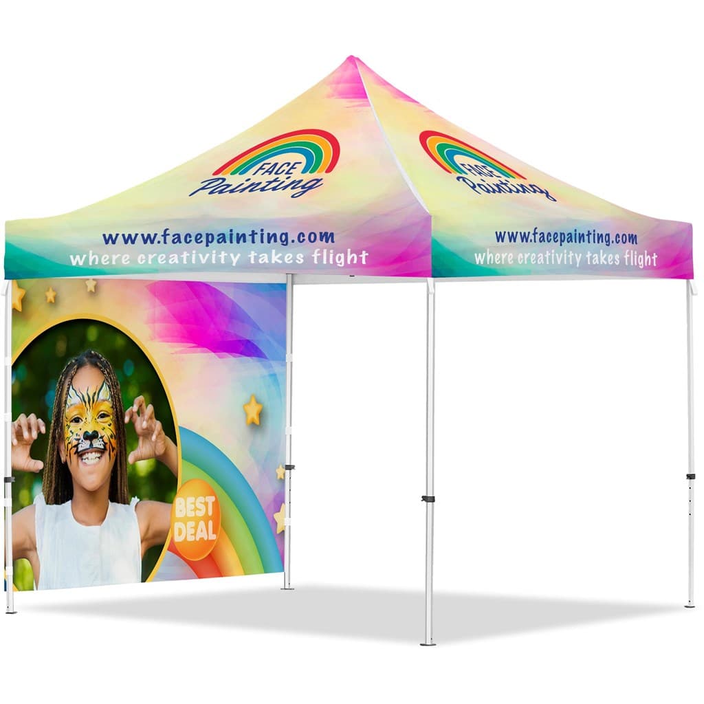 Coated Steel Sublimated Gazebo 3m x 3m - 1 Full-Wall Skin 1