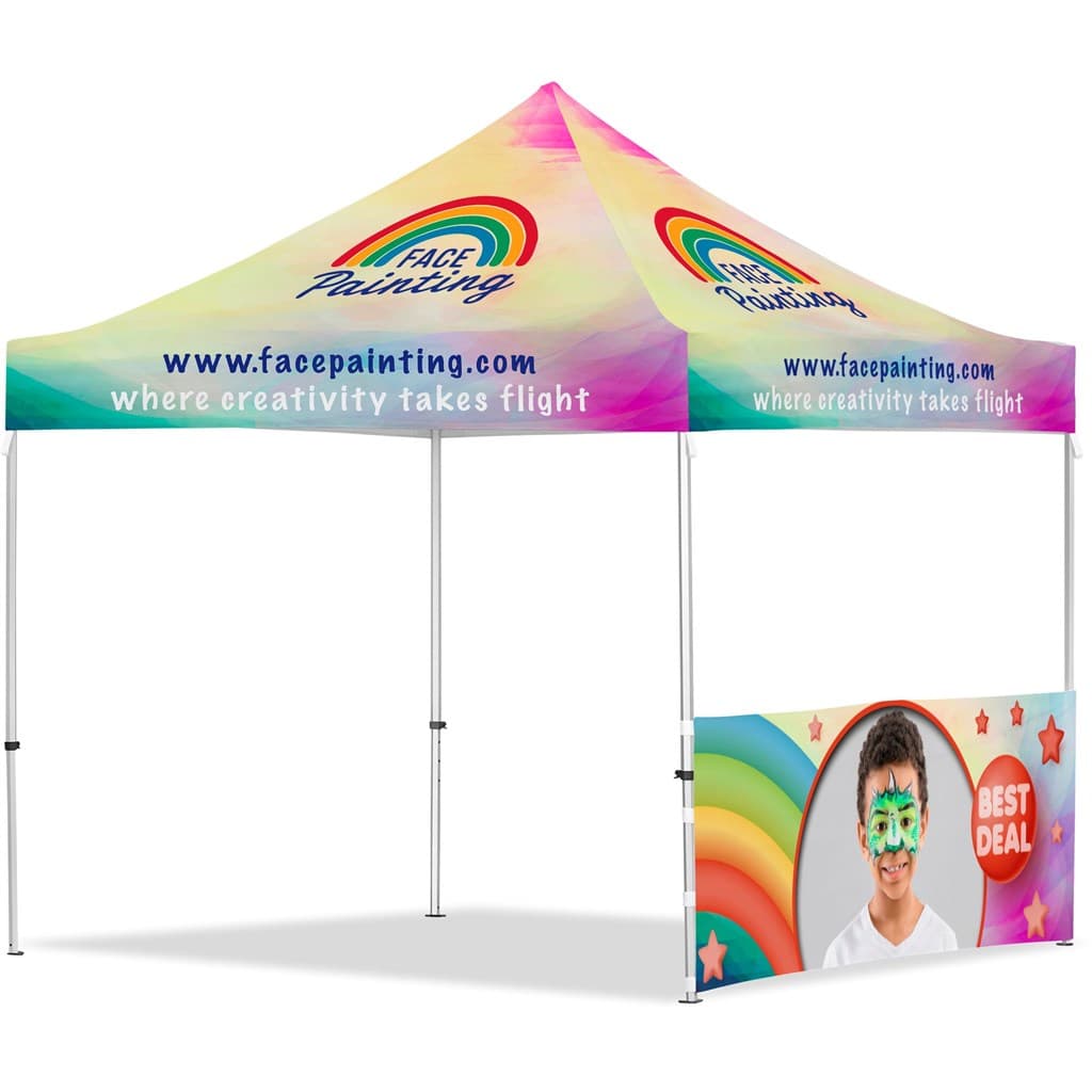 Coated Steel Sublimated Gazebo 3m x 3m - 1 Half-Wall Skin 1