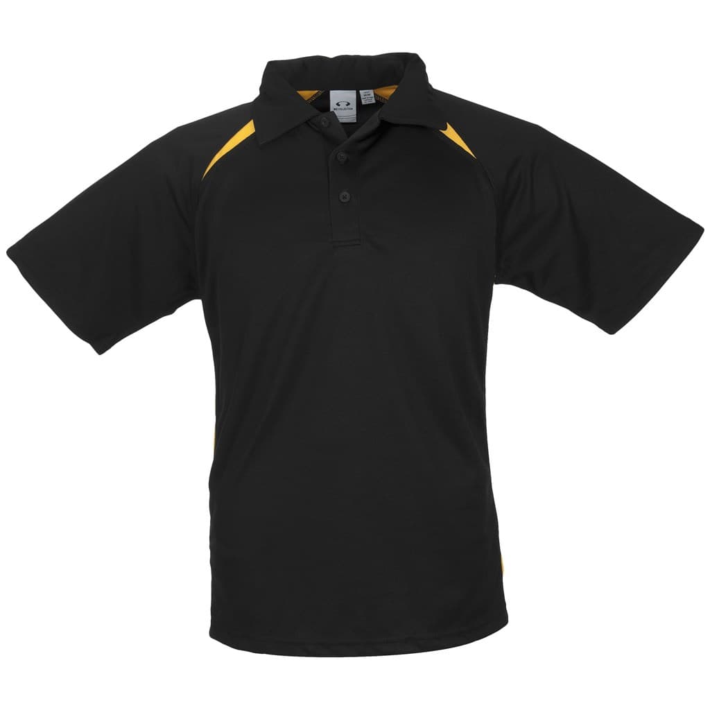 Kids Splice Golf Shirt - Black Orange 2
