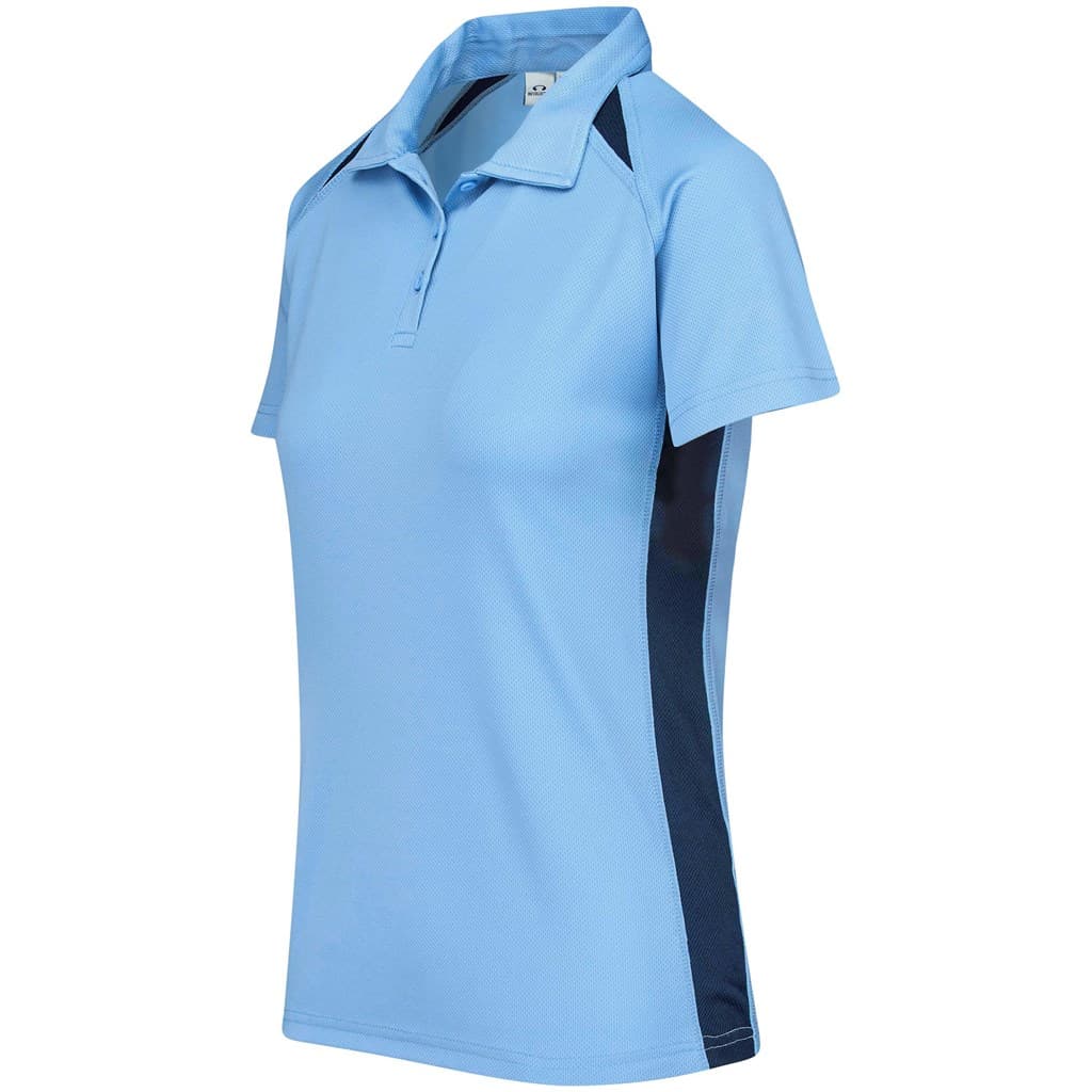 Ladies Splice Golf Shirt - Light Blue 3