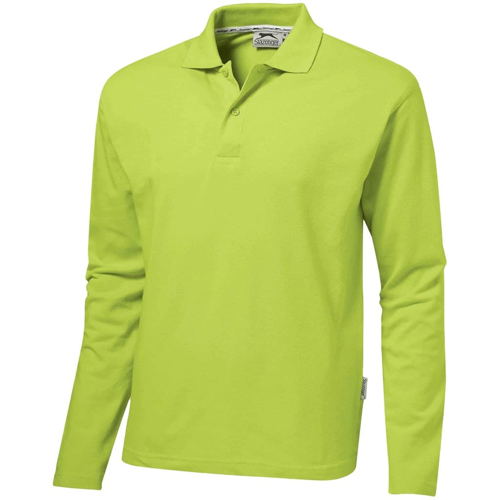 Mens Long Sleeve Zenith Golf Shirt - Aqua 2