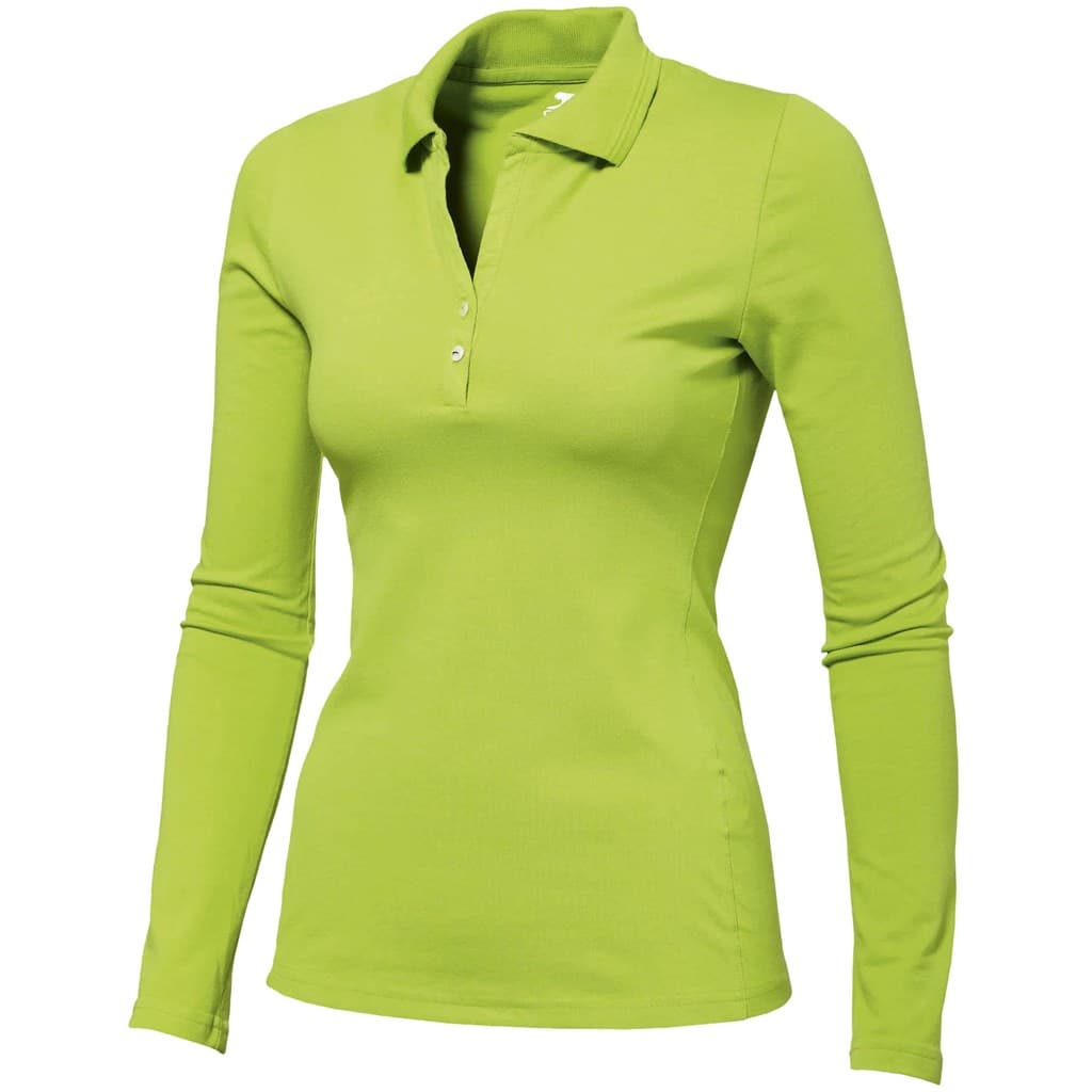 Ladies Long Sleeve Zenith Golf Shirt - Aqua 2