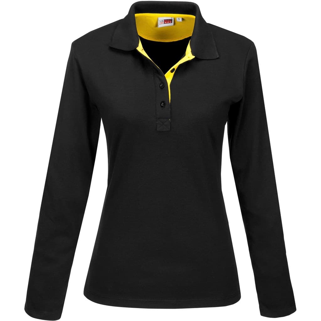 Ladies Long Sleeve Solo Golf Shirt 3