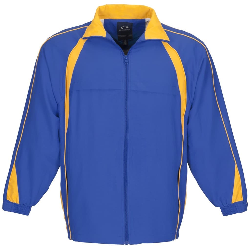 Unisex Splice Track Top - Royal Blue Yellow 1