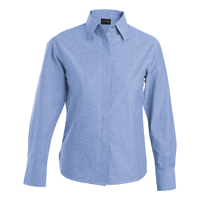 Oxford Blouse Long Sleeve Ladies 1