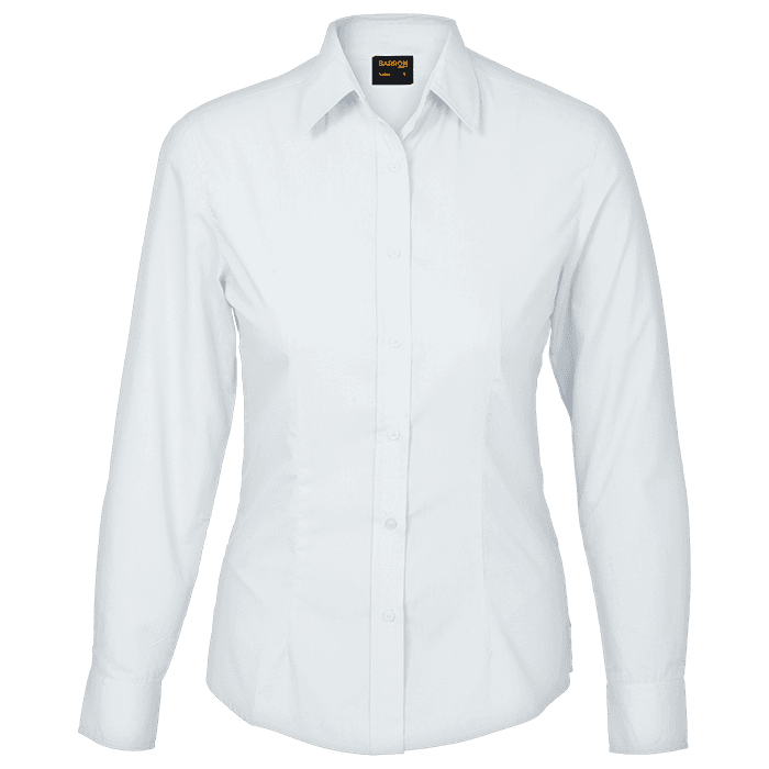 Basic Poly Cotton Blouse Long Sleeve Ladies 4