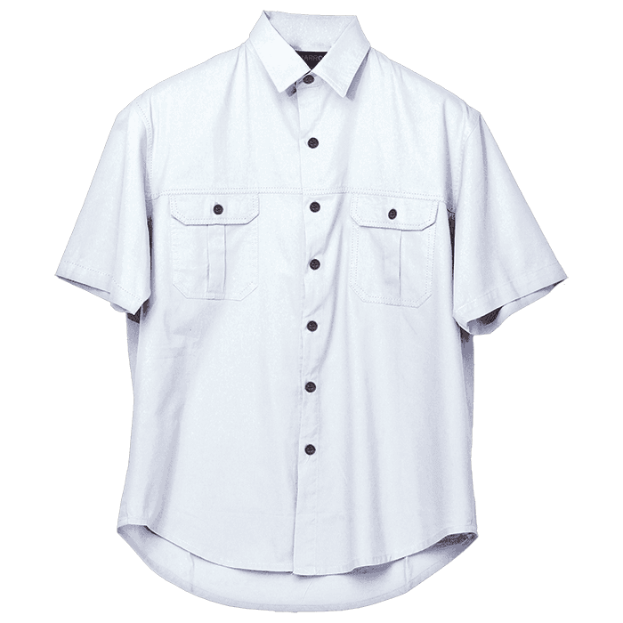 Plain Bush Shirt Mens 2