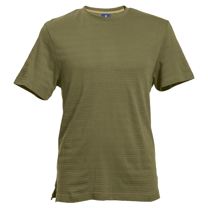 170g Pique Knit Jacquard Stripe T-Shirt 1