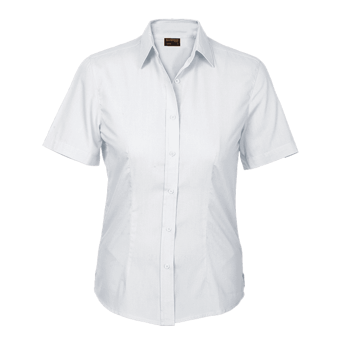 Basic Poly Cotton Blouse Short Sleeve Ladies 1