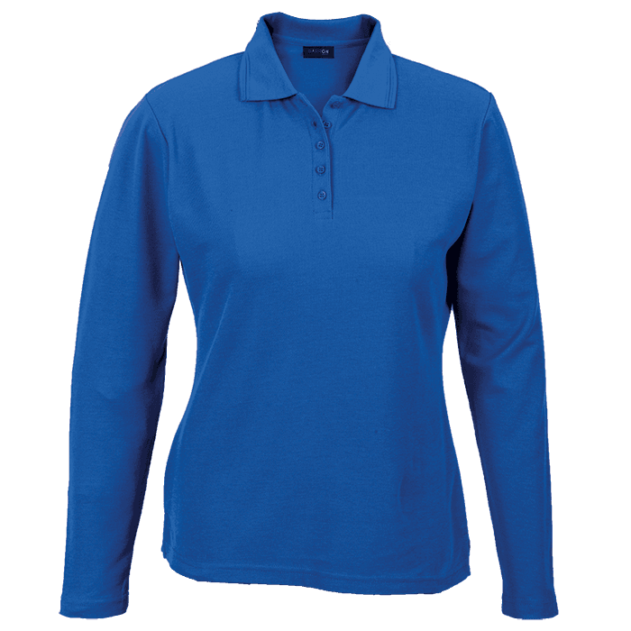 175g Pique Knit Long Sleeve Golfer Ladies 1