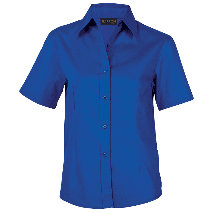 Brushed Cotton Twill Blouse Short Sleeve Ladies 6