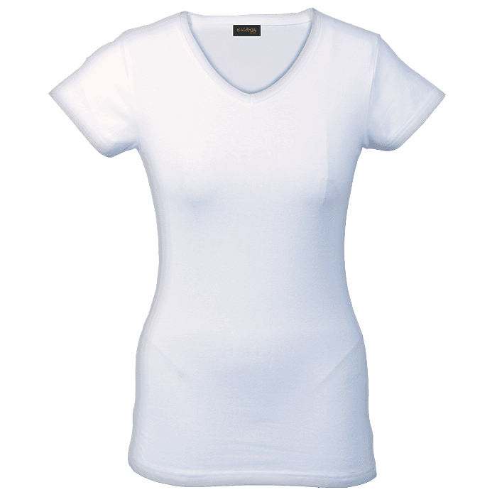 170g Slim Fit V-Neck T-Shirt Ladies 1