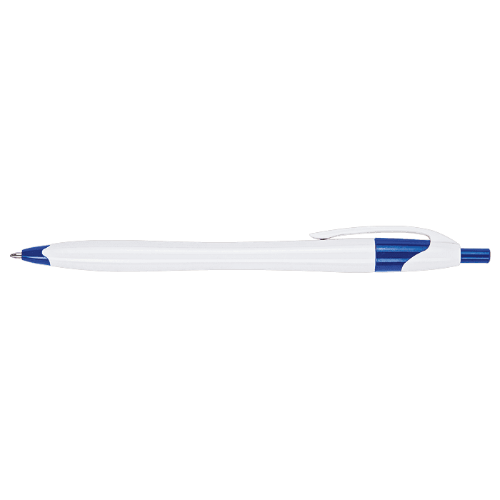Slim White Barrel Ballpoint Pen 4