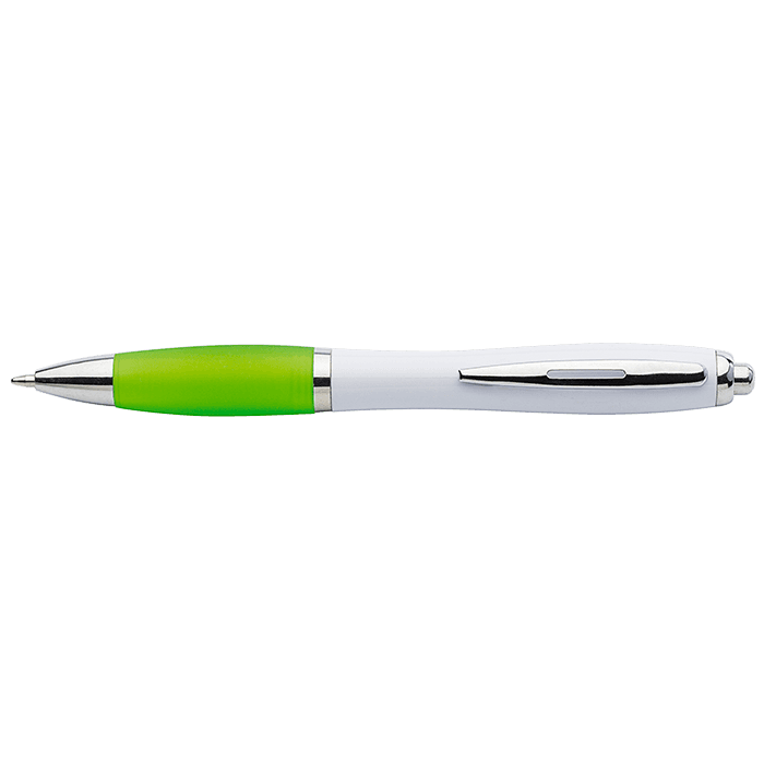 White Barrel Curved Design Ballpoint Pen 5