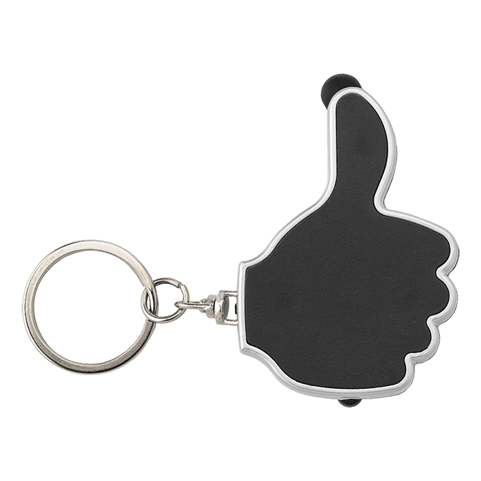 3 in 1 Thumbs Up Keychain with Stylus and LED Light 2