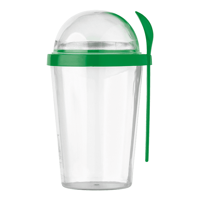 450ml Dual Compartment Breakfast Mug with Spoon 2