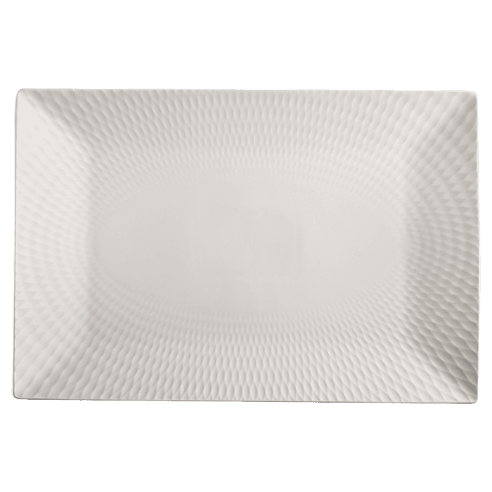 White Basics Diamonds Rectangular Platter